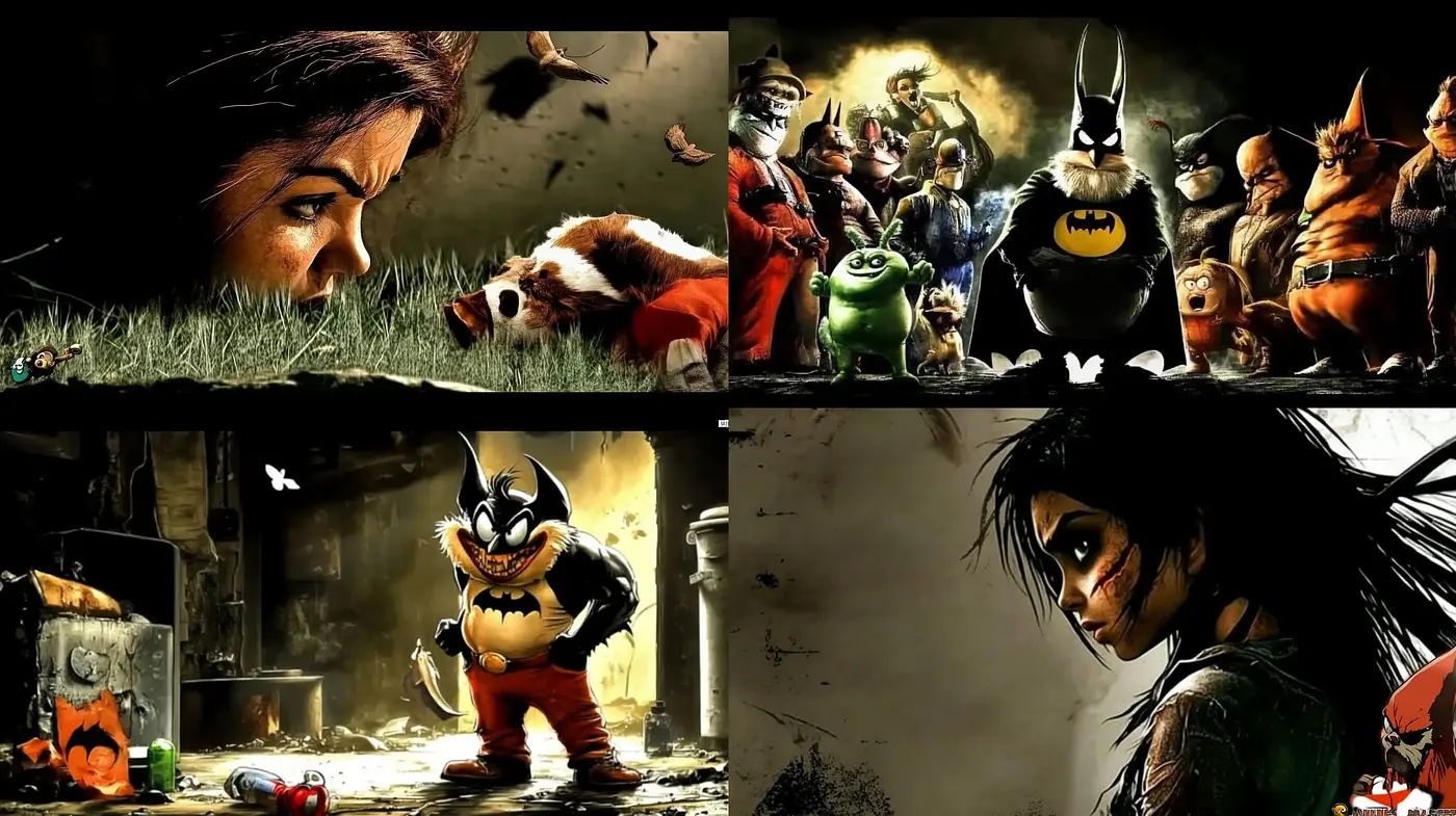 Gritty Narrative Realism with a Dark Comic Undertone - Midjourney sref style
