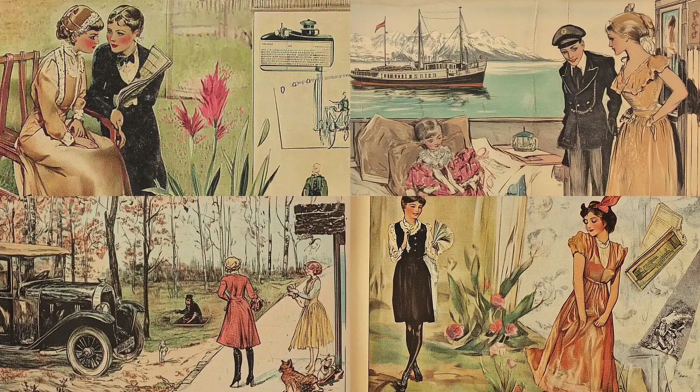 Elegant Narratives in a Timeless Pastel Palette - Midjourney sref style