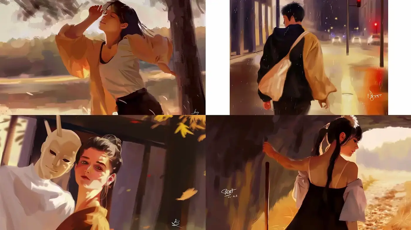 Cinematic and Ethereal Captures of Contemporary Characters in a Dreamlike Environment - Midjourney sref style