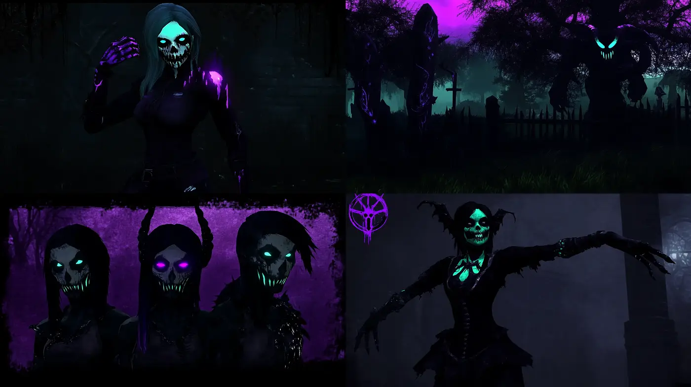 Ethereal Nocturne: A Fusion of Gothic Fantasy and Neon Expressionism - Midjourney sref style