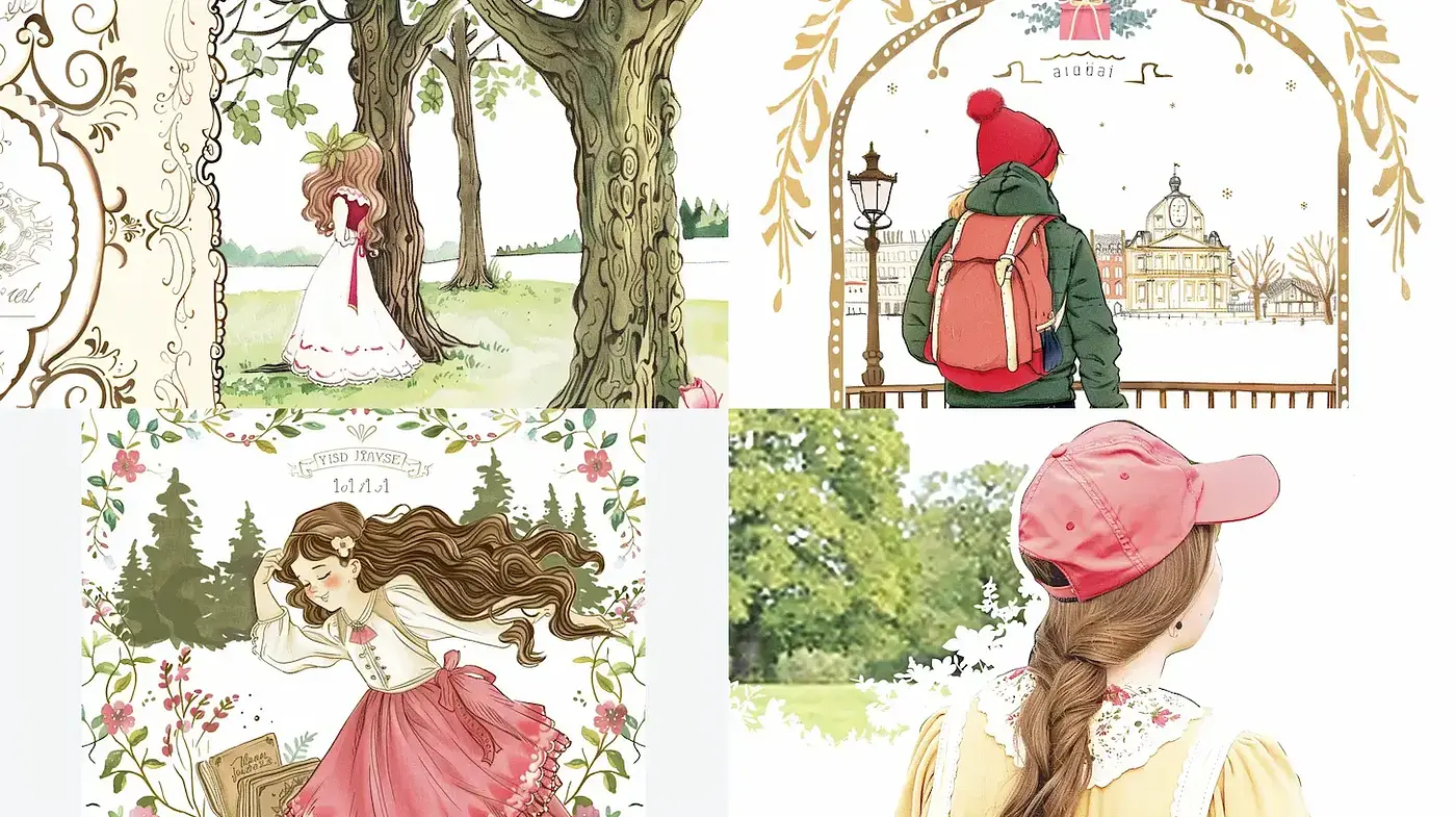 Enchanting Pastoral Reverie: An Illustrative Homage to Serene and Whimsical Storybook Aesthetics - Midjourney sref style