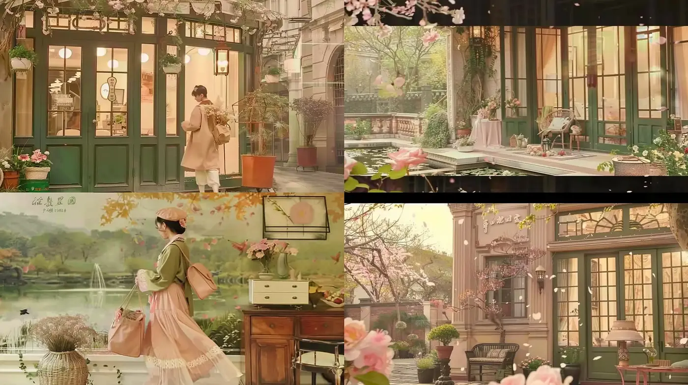 Serene Odes to Pastoral and Urban Harmony in Warm Pastel Tones - Midjourney sref style