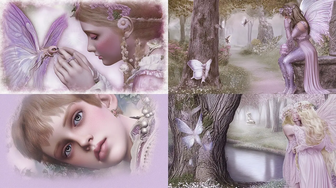 Ethereal Pastel Dreamscape in Enchanted Serenity - Midjourney sref style