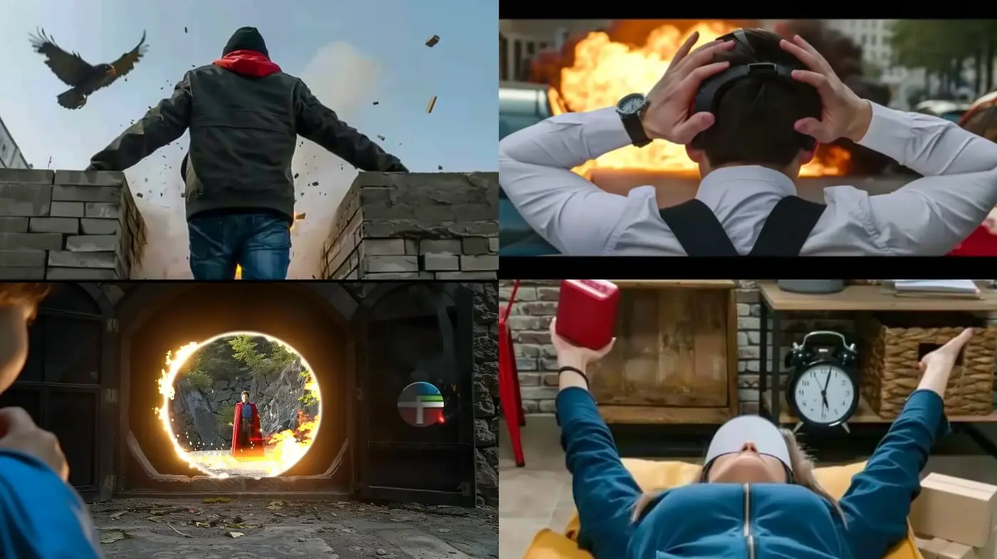 Energetic Cinematic Vivacity: A Dance of Fire, Motion, and Human Triumph - Midjourney sref style