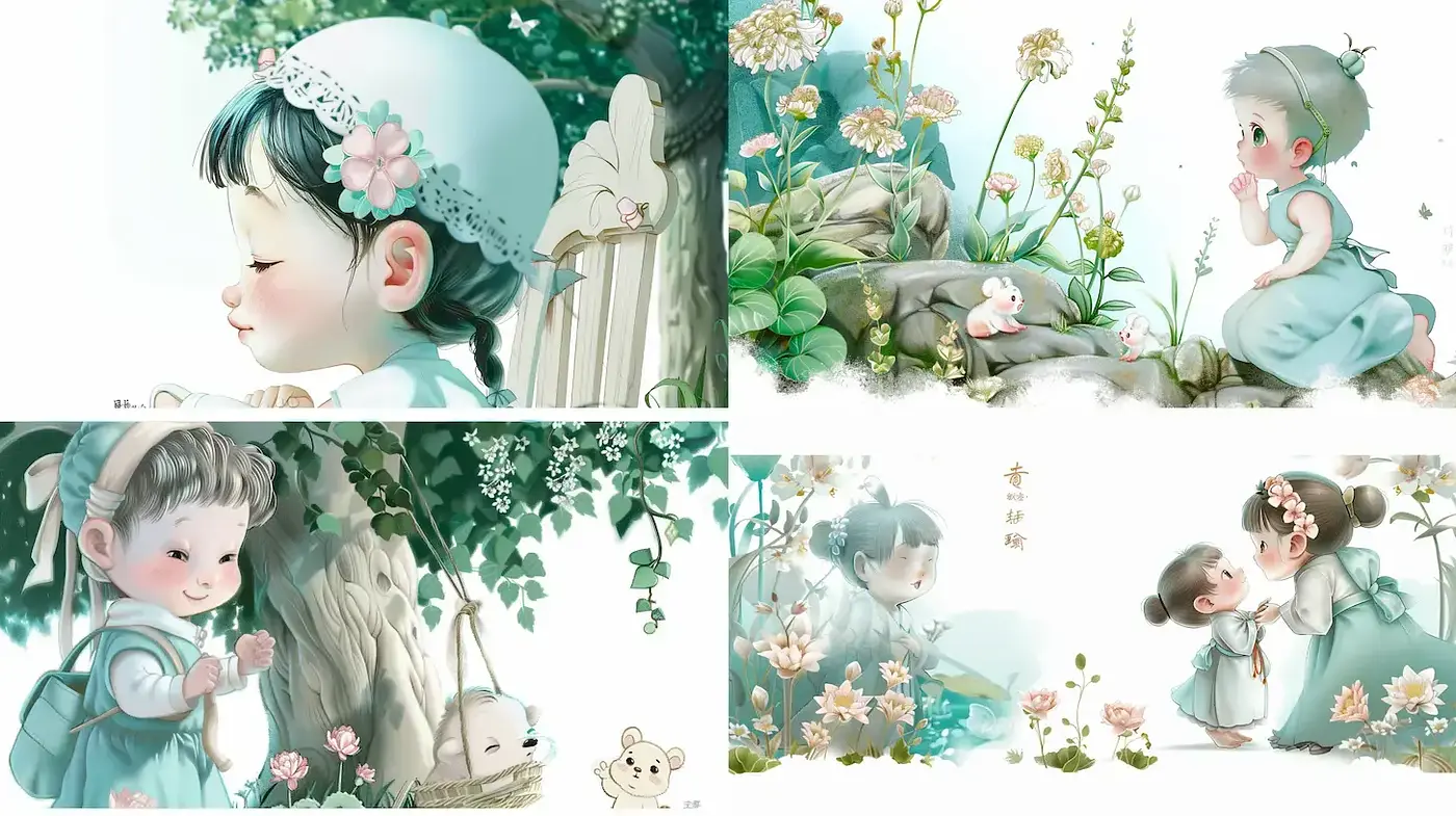 Enchanting Pastel Fauna and Flora Dreamscape - Midjourney sref style