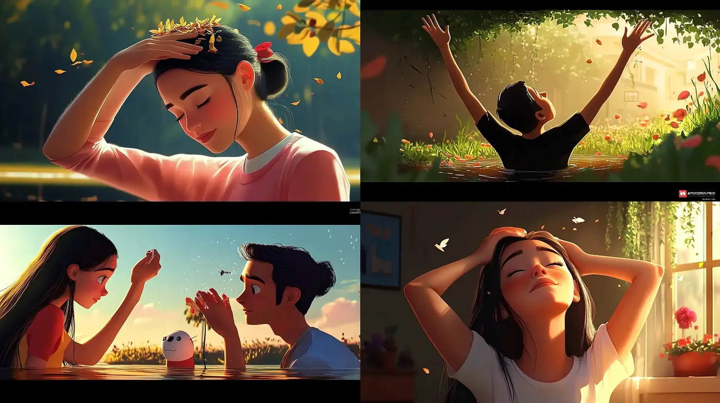 Sun-Dappled Radiance in Modern Digital Illustration - Midjourney sref style