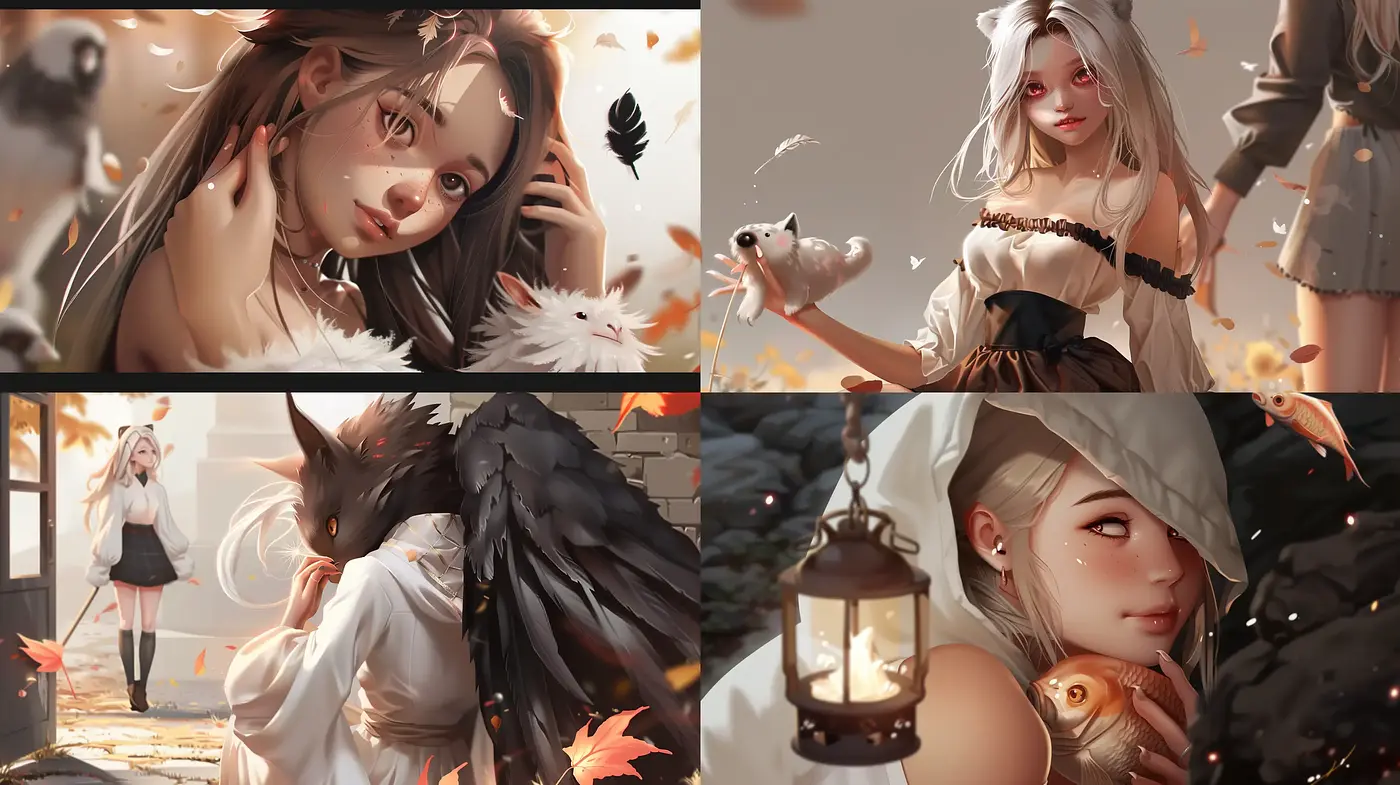 Autumnal Whimsy in Soft Illustrative Realism - Midjourney sref style