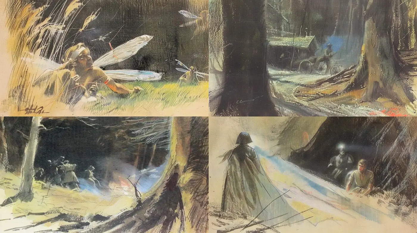 Ephemeral Light Amidst Abstract Forestry: A Synthesis of Expressionism and Surreal Ambiance - Midjourney sref style