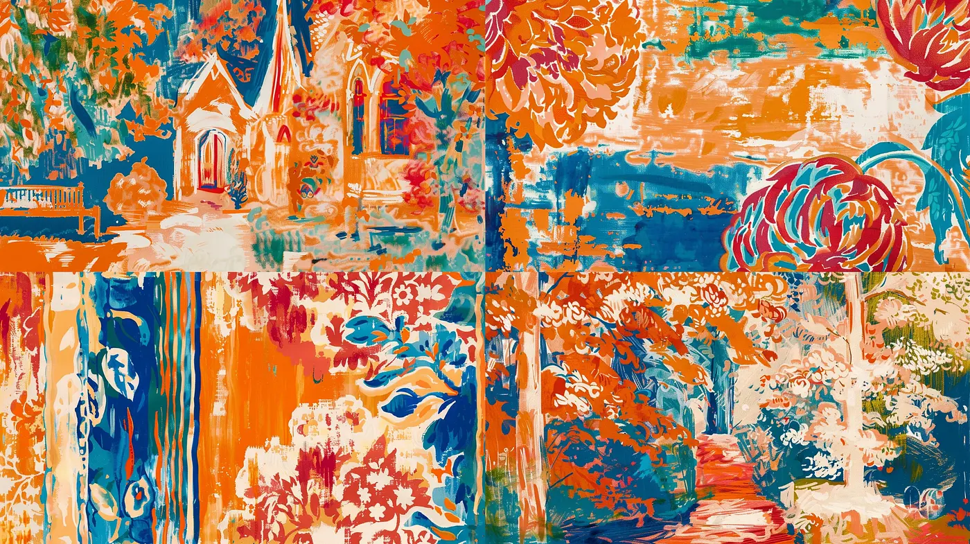 Abstract Expressionist Brushwork with Autumnal Warmth - Midjourney sref style