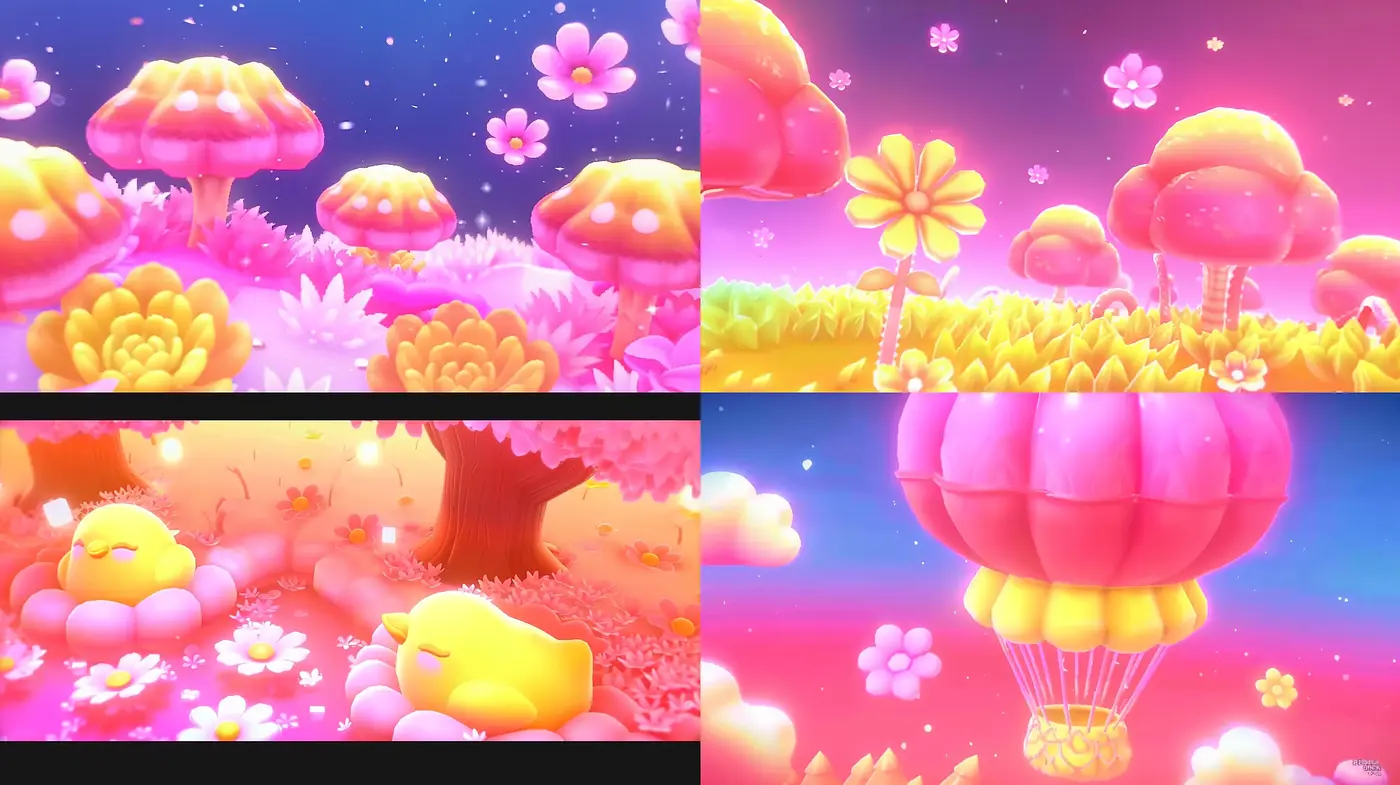 Surreal Candy-Colored Dreamscape Interpretations - Midjourney sref style