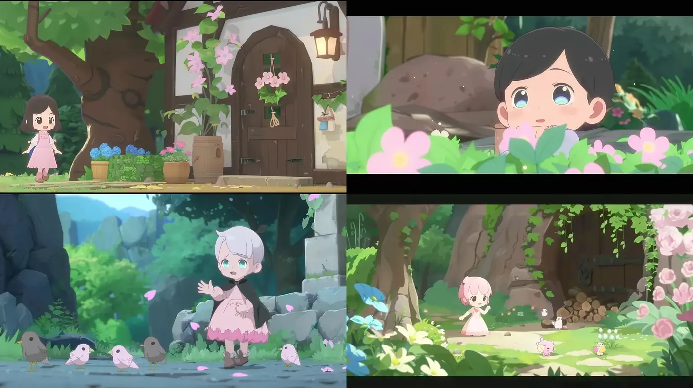 Whimsical Pastoral Vistas in Soft Anime-inspired Illustrations - Midjourney sref style