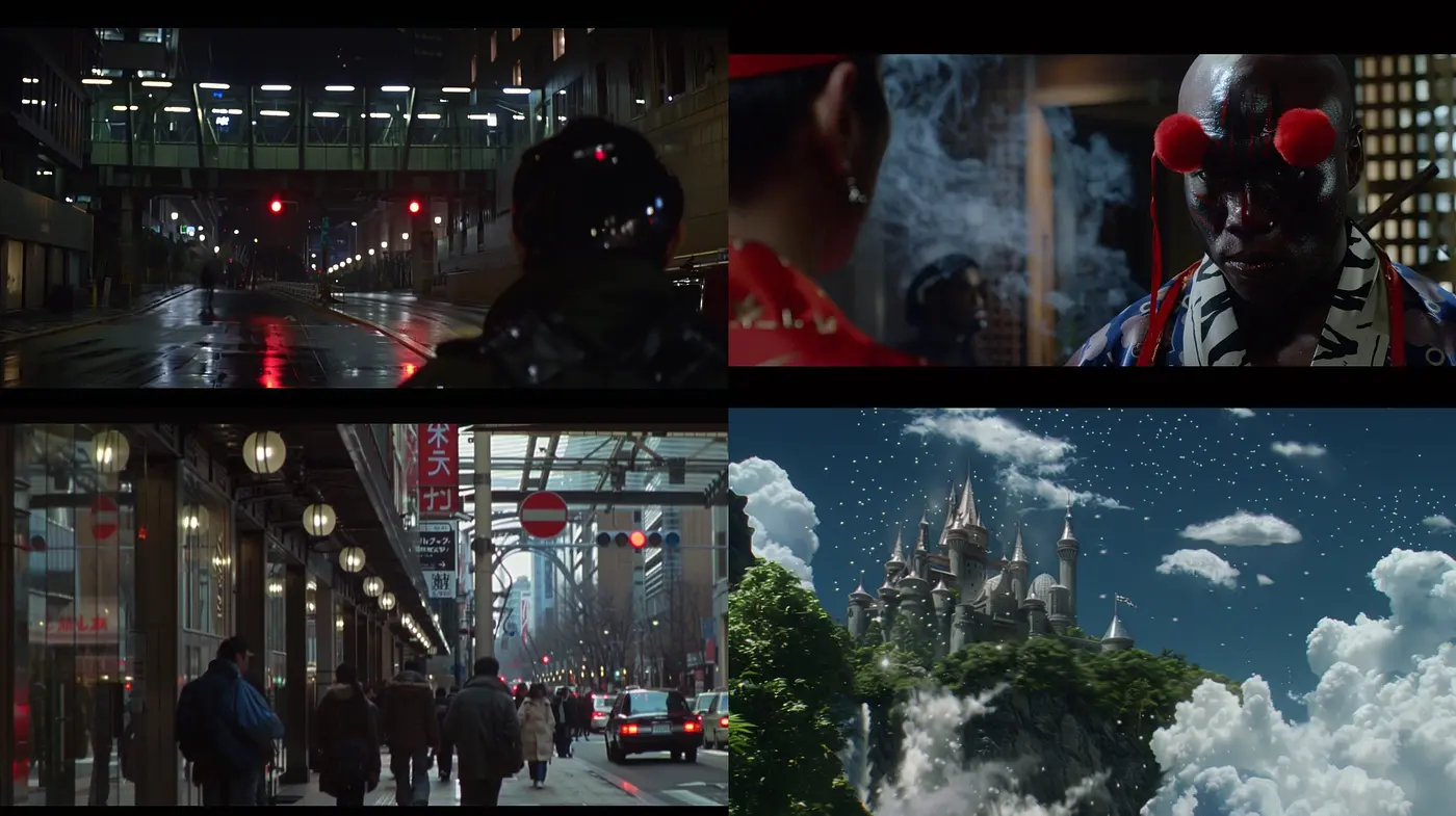 Cinematic Urban Noir Meets Surreal Fantasy - Midjourney sref style