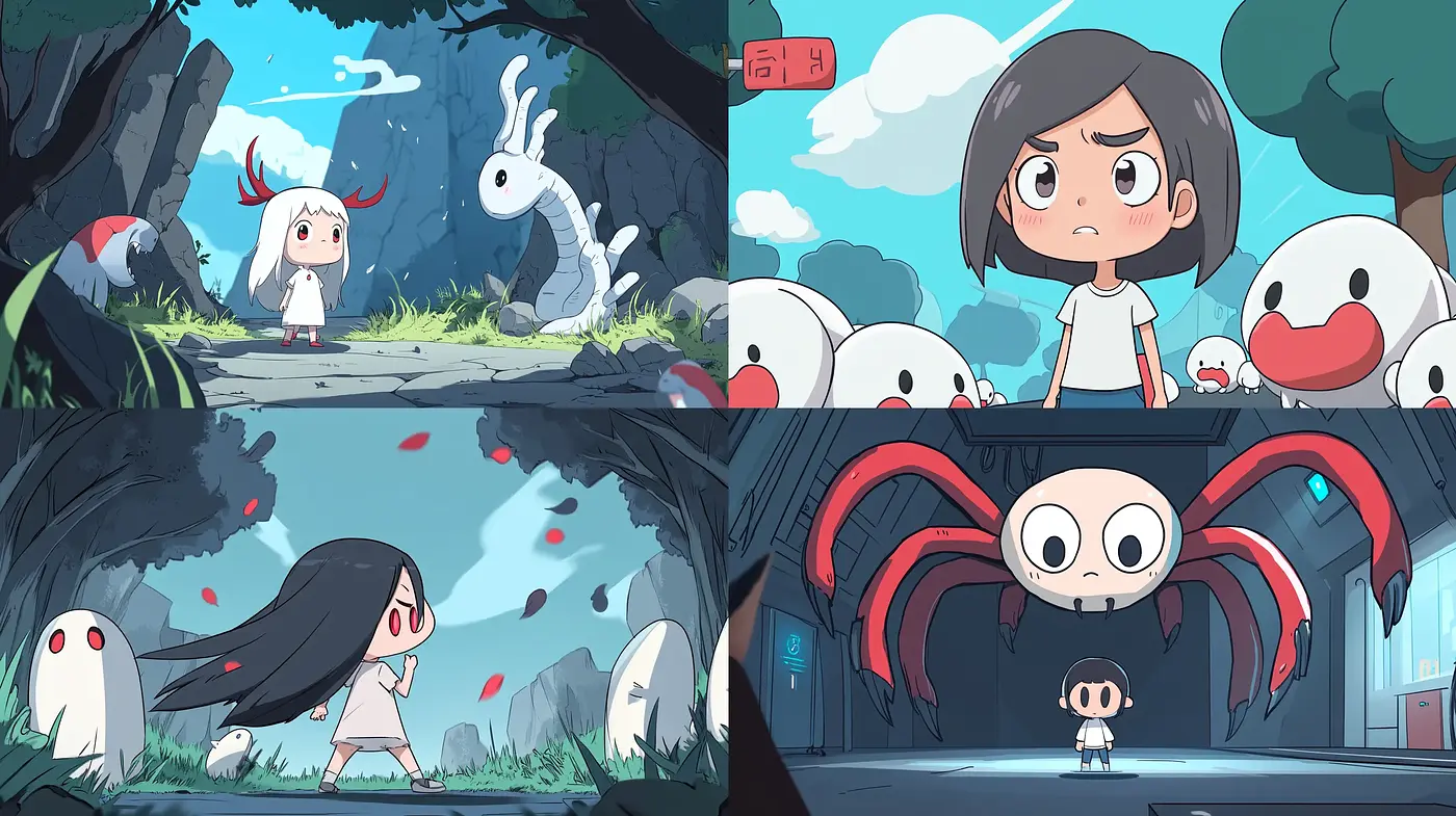 Consistent Whimsical Animation Style with Surreal Overtones - Midjourney sref style