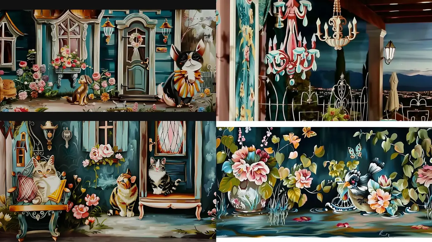 Surreal Botanical Elegance with Baroque Overtones - Midjourney sref style