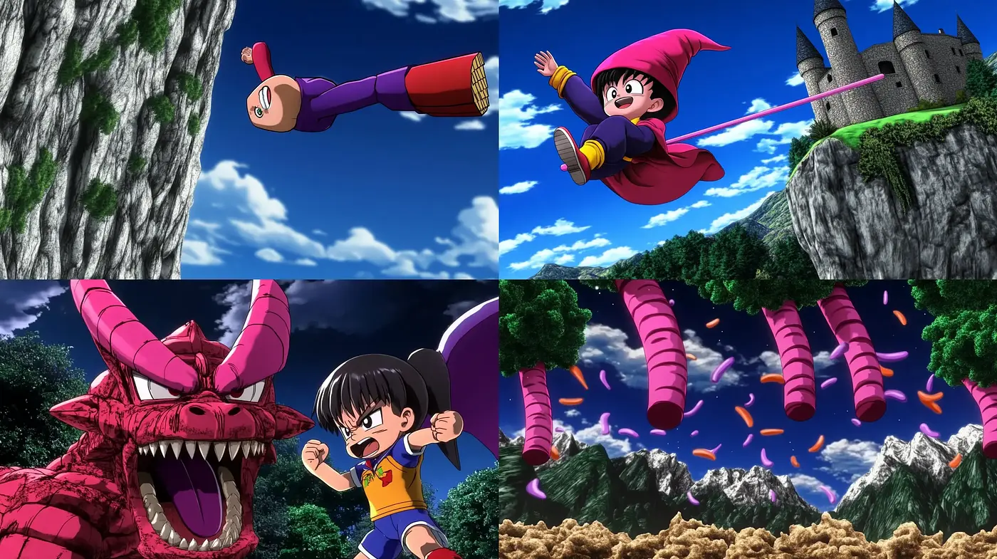 Vibrant Anime-Inspired World of Adventure and Fantasy - Midjourney sref style
