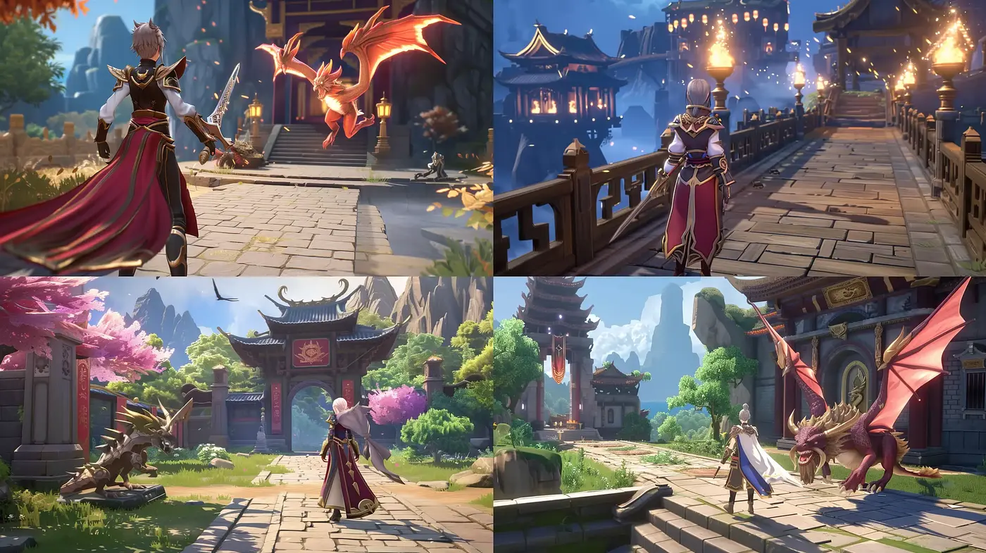 Ethereal Eastern Fantasy: A Dreamlike Fusion of Traditional Asian Motifs and Mythical Elements - Midjourney sref style