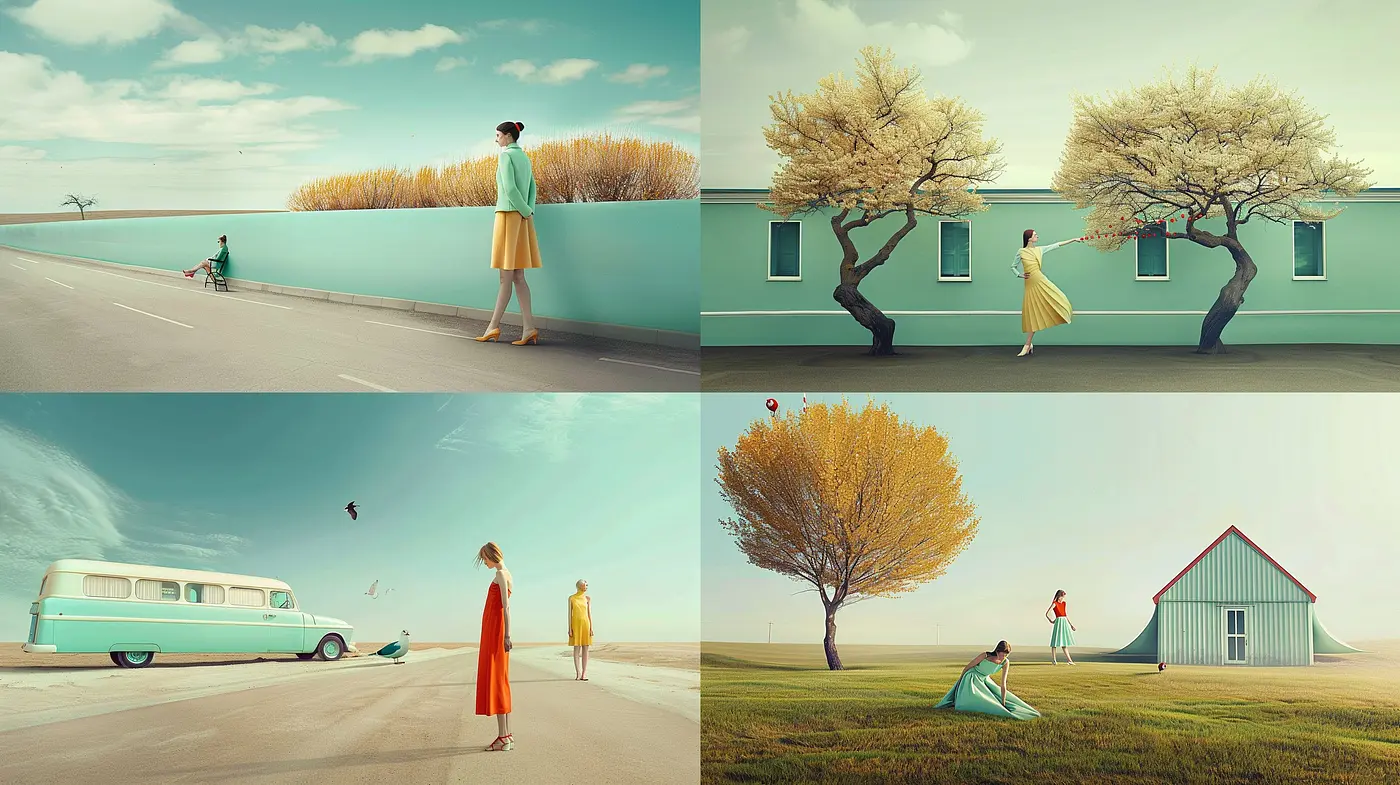 Serene Pastel Dreamscape: A Harmonious Fusion of Soft Hues and Tranquil Vibes - Midjourney sref style