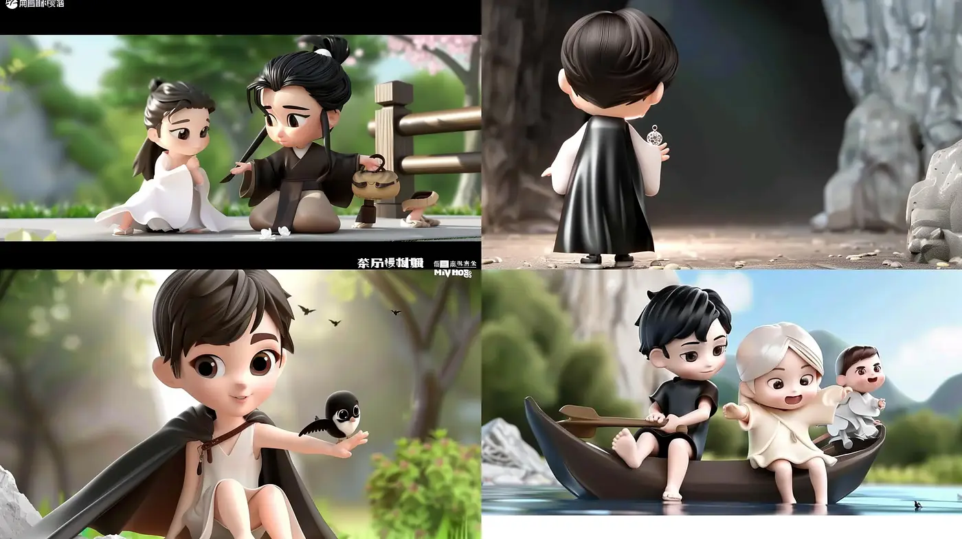 Whimsical Animated Characters with Eastern Aesthetics - Midjourney sref style