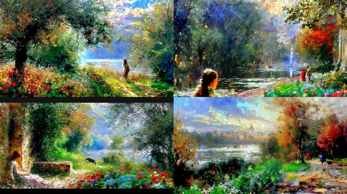 Impressionistic Brushwork and Luminous Landscape Interpretation - Midjourney sref style