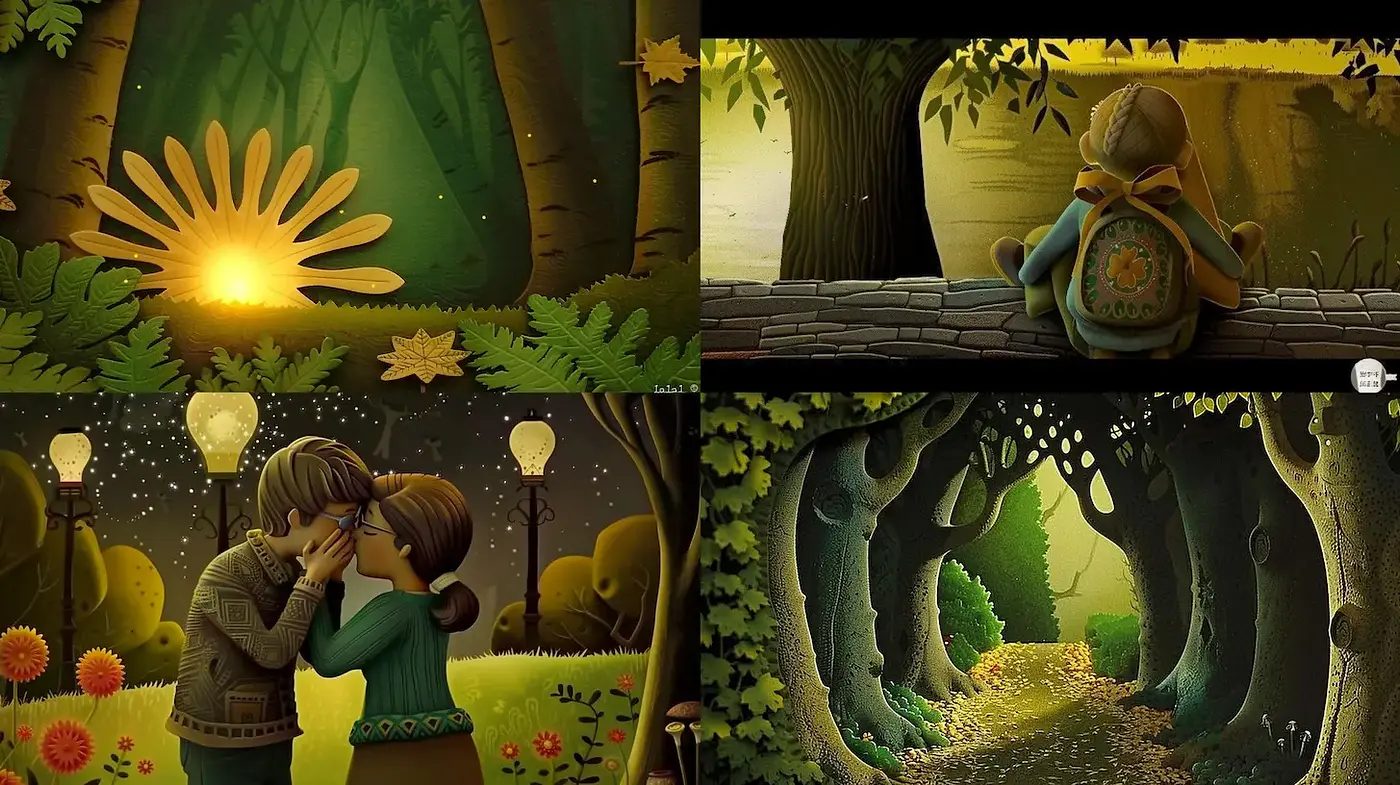 Whimsical and Enchanting Illustrations with a Playful Atmosphere - Midjourney sref style