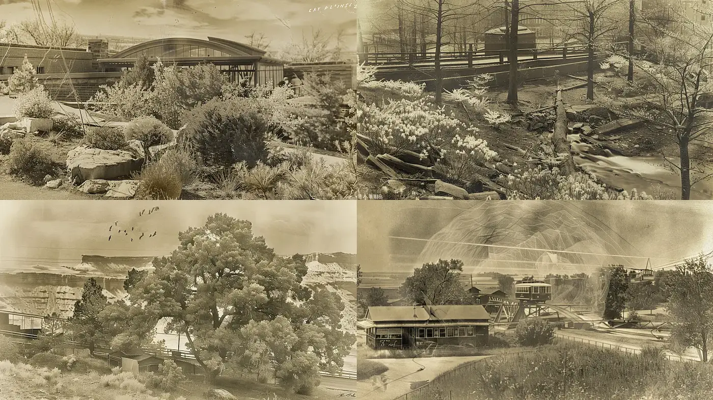 Nostalgic Vintage Landscapes with Ethereal Quality - Midjourney sref style
