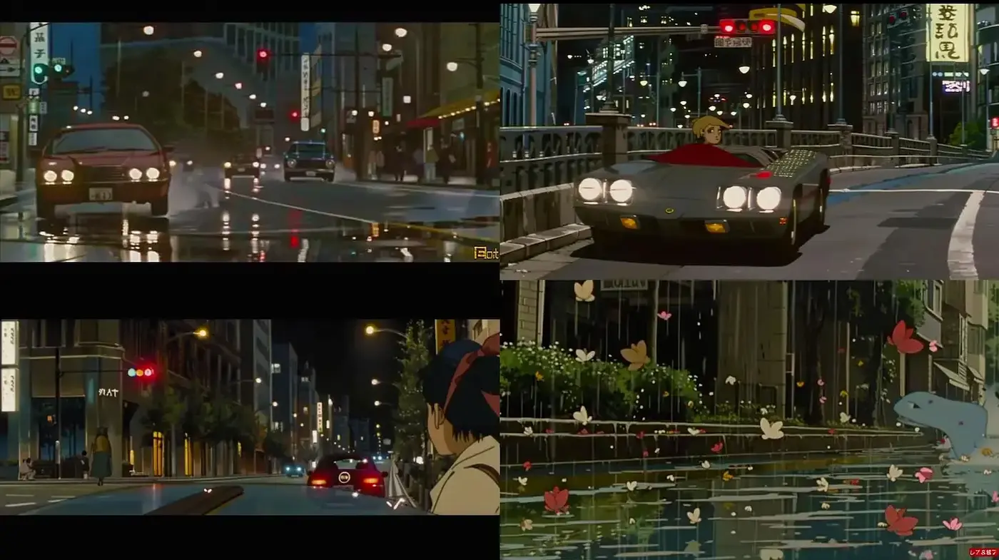 Urban Nightlife with a Touch of Whimsy and Emotion - Midjourney sref style