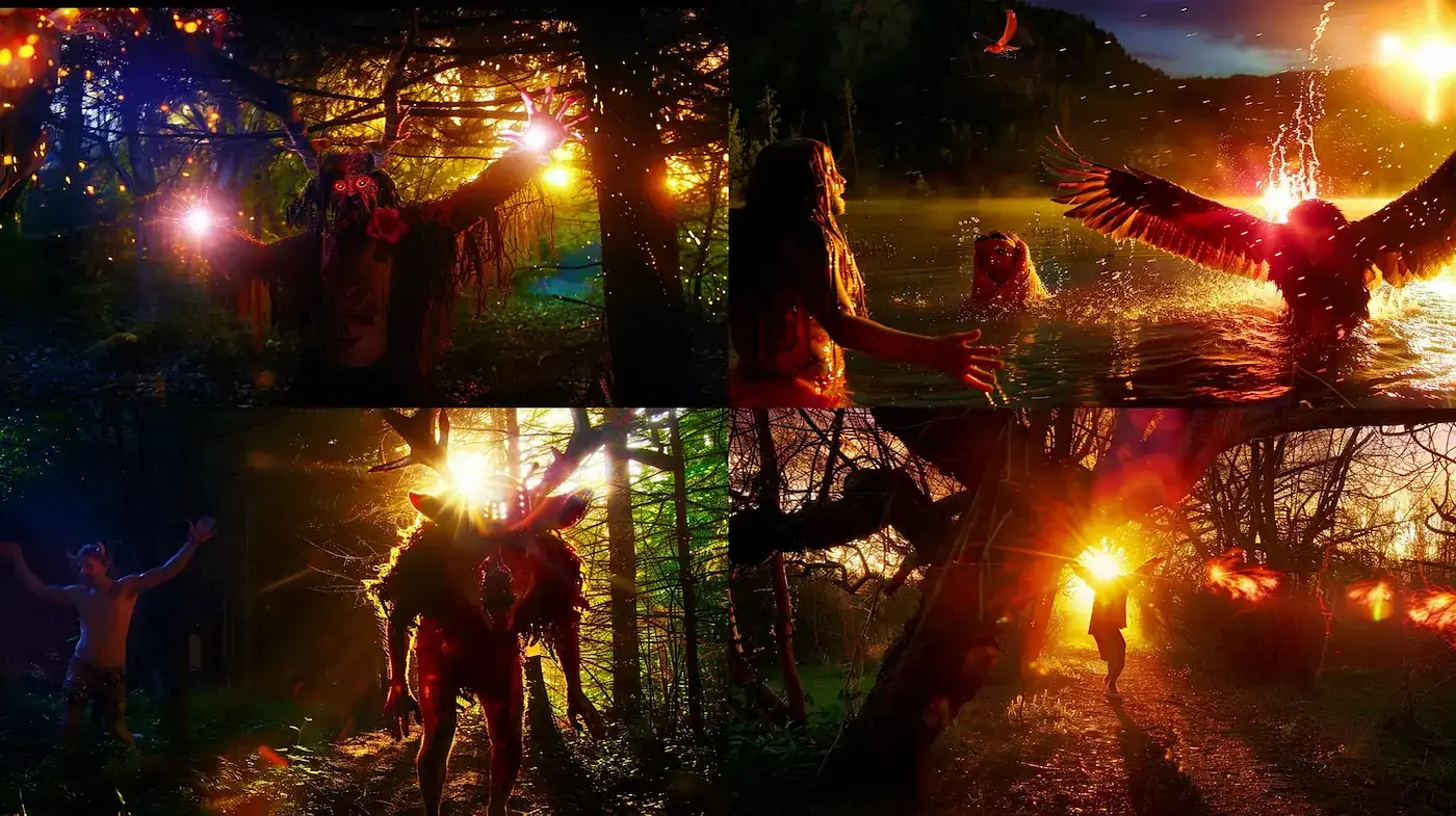 Enchanting and Ethereal Forest Scenes with a Mystical Aura - Midjourney sref style