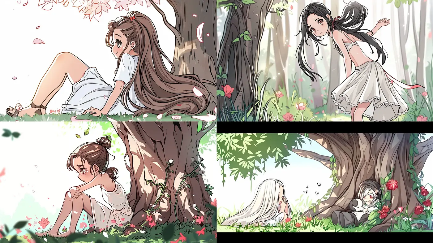 Consistent Ethereal Anime Inspirations in Pastel Nature - Midjourney sref style