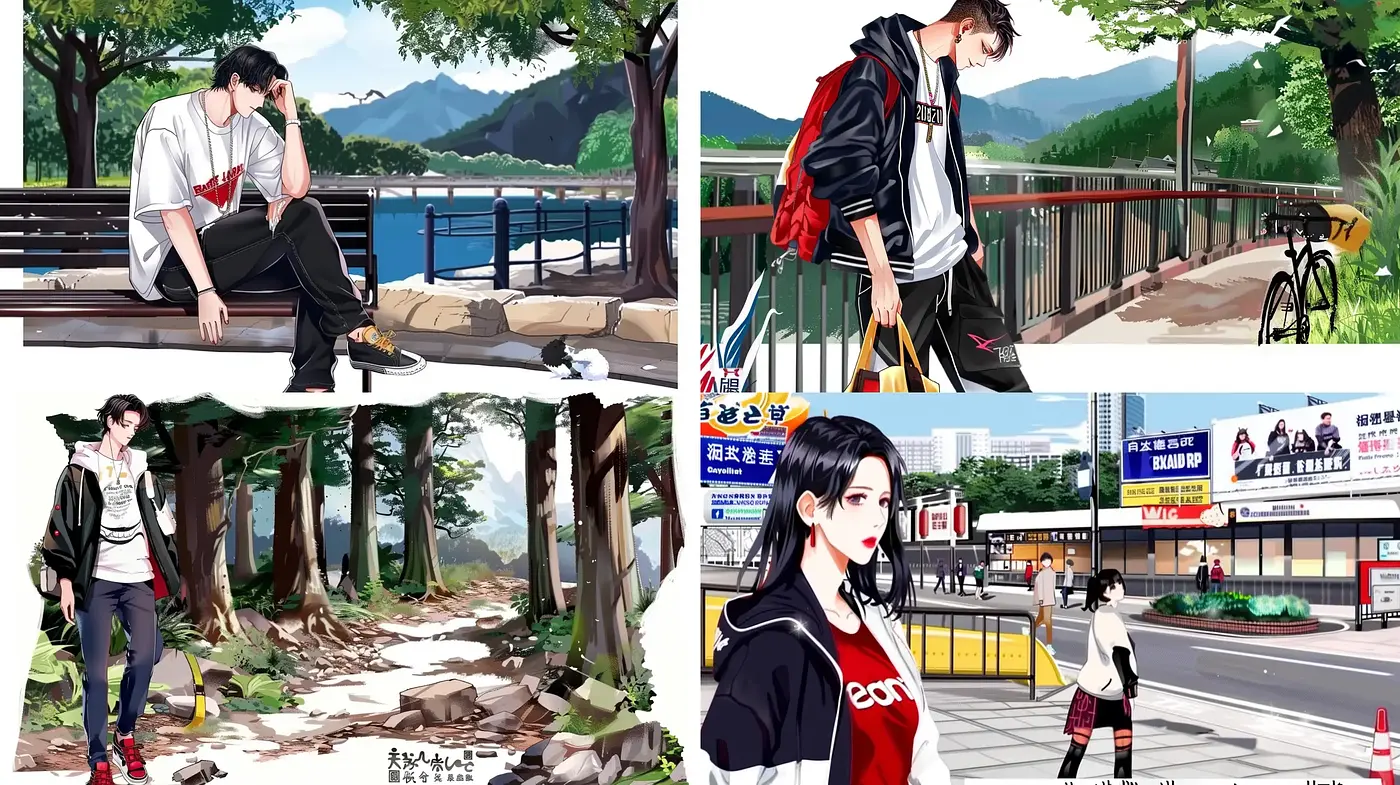 Contemporary Anime-Inspired Urban Scenes with a Touch of Melancholy - Midjourney sref style