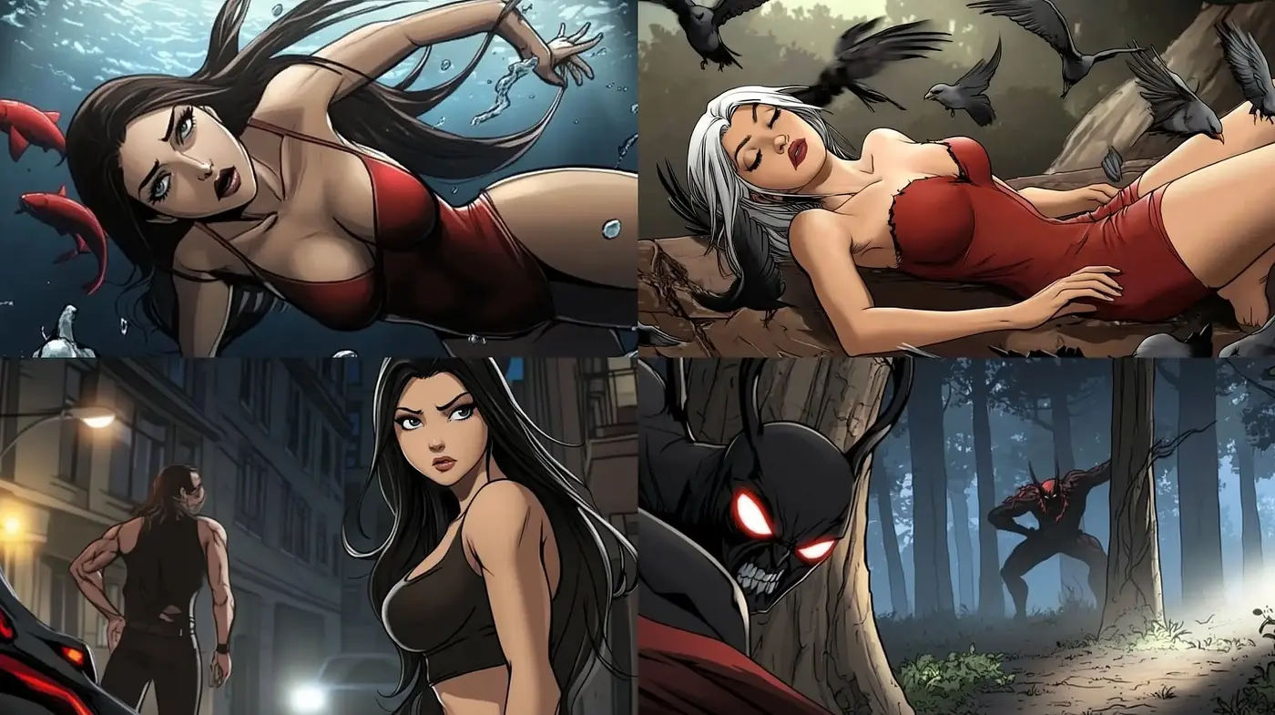 Dynamic Graphic Novel Essence with Ambient Tones and Vigorous Textures - Midjourney sref style