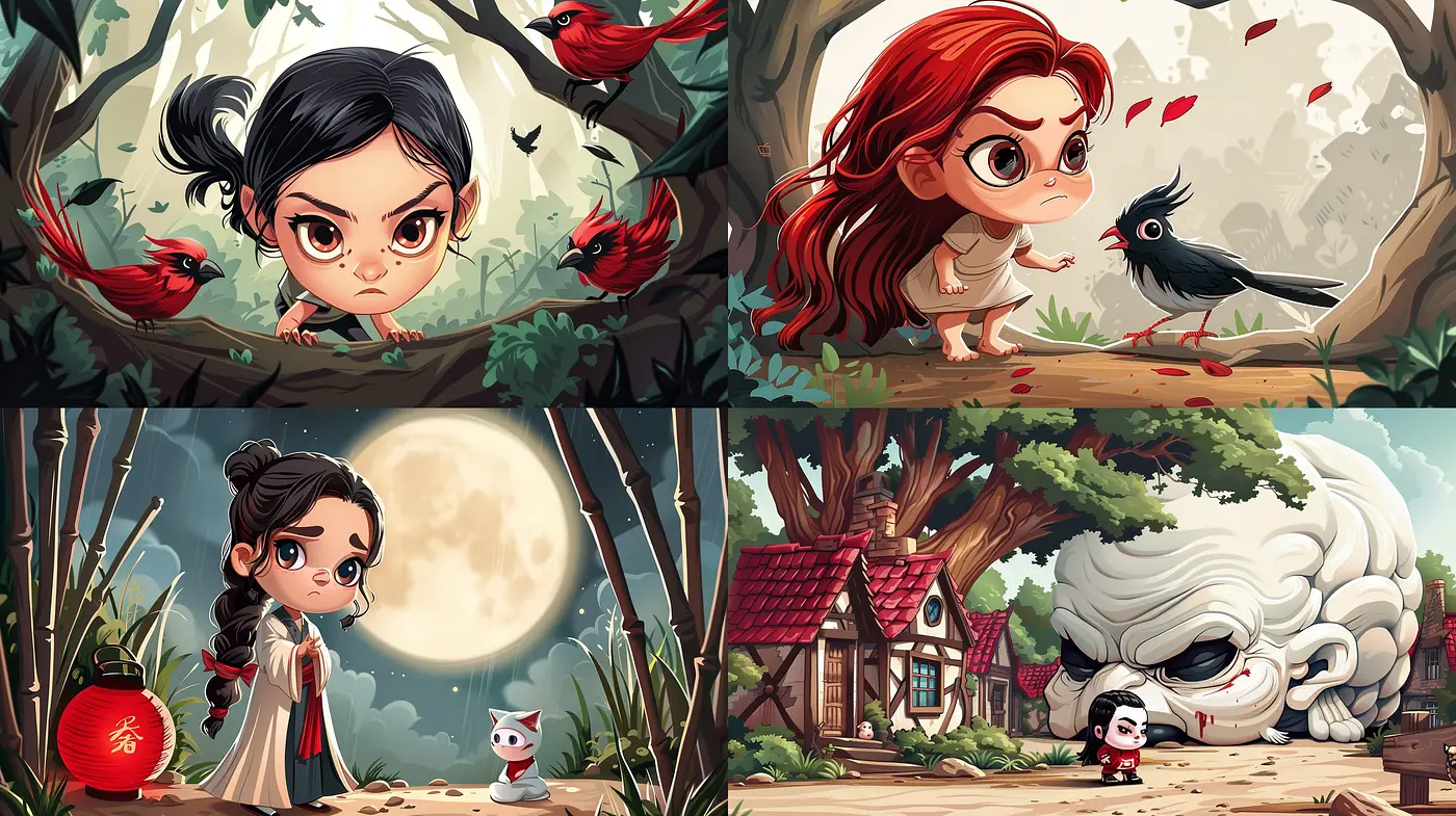 Enchanting Whimsical Forest: An Ode to Stylized Animated Fairy Tales - Midjourney sref style