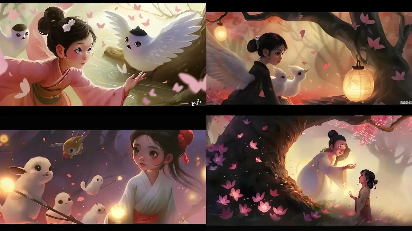Enchanting Whimsy in Pastel Dreamscapes Captured in a Consistent Style - Midjourney sref style