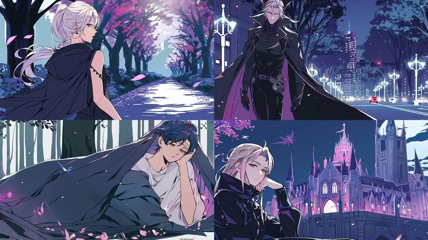 Luminous Twilight Dreamscape in Anime Aesthetic - Midjourney sref style