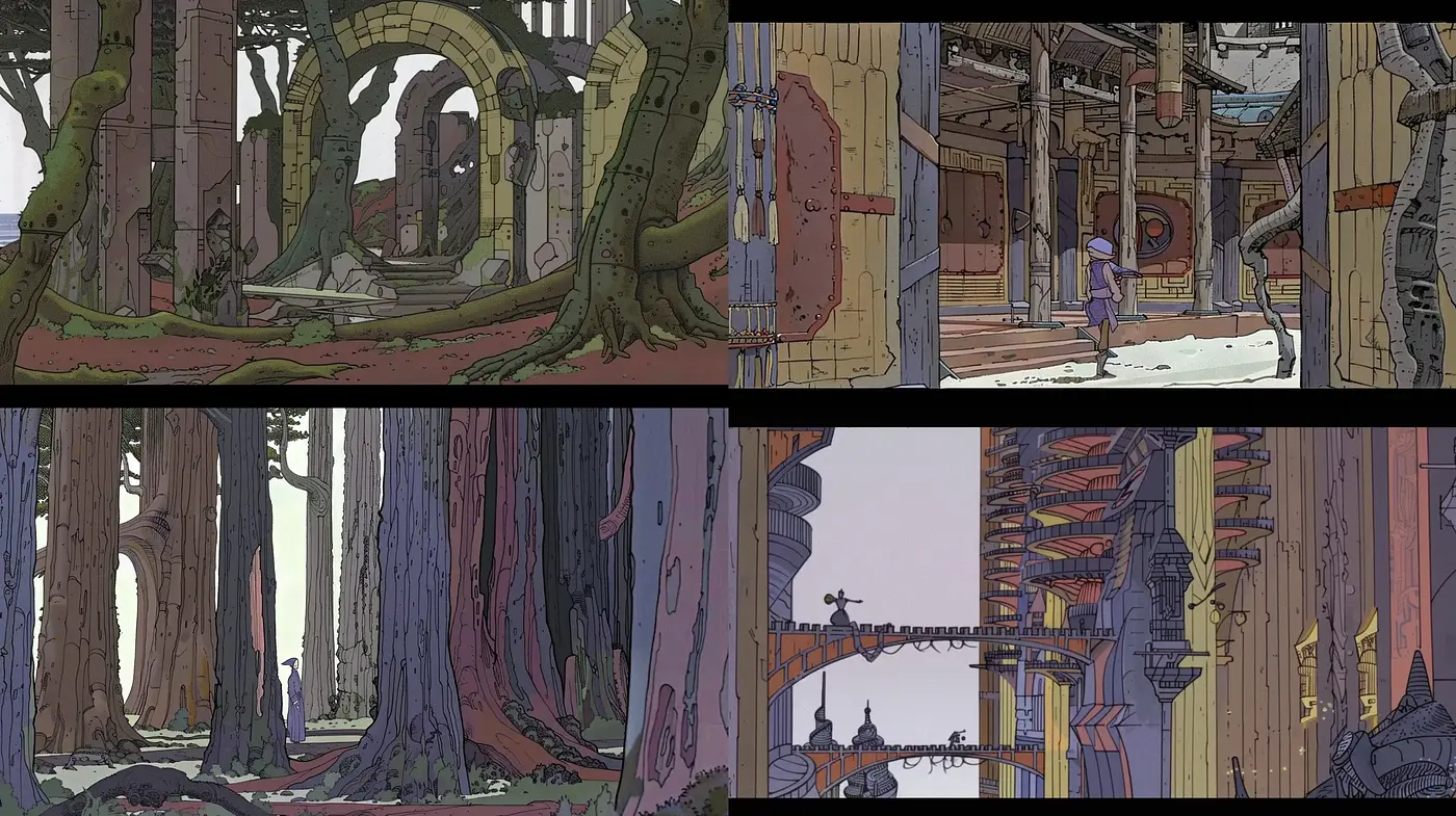 Ethereal Arcane Etchings: A Fusion of Dusky Hues and Stylized Fantasy - Midjourney sref style