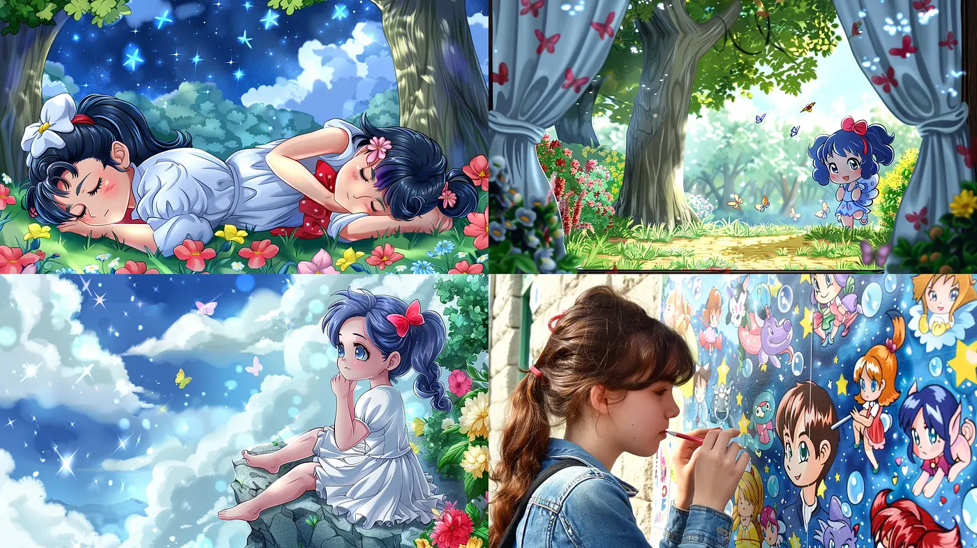 Luminous Dreamscape Synthesis: A Consistent Study of Anime-Inspired Digital Art - Midjourney sref style