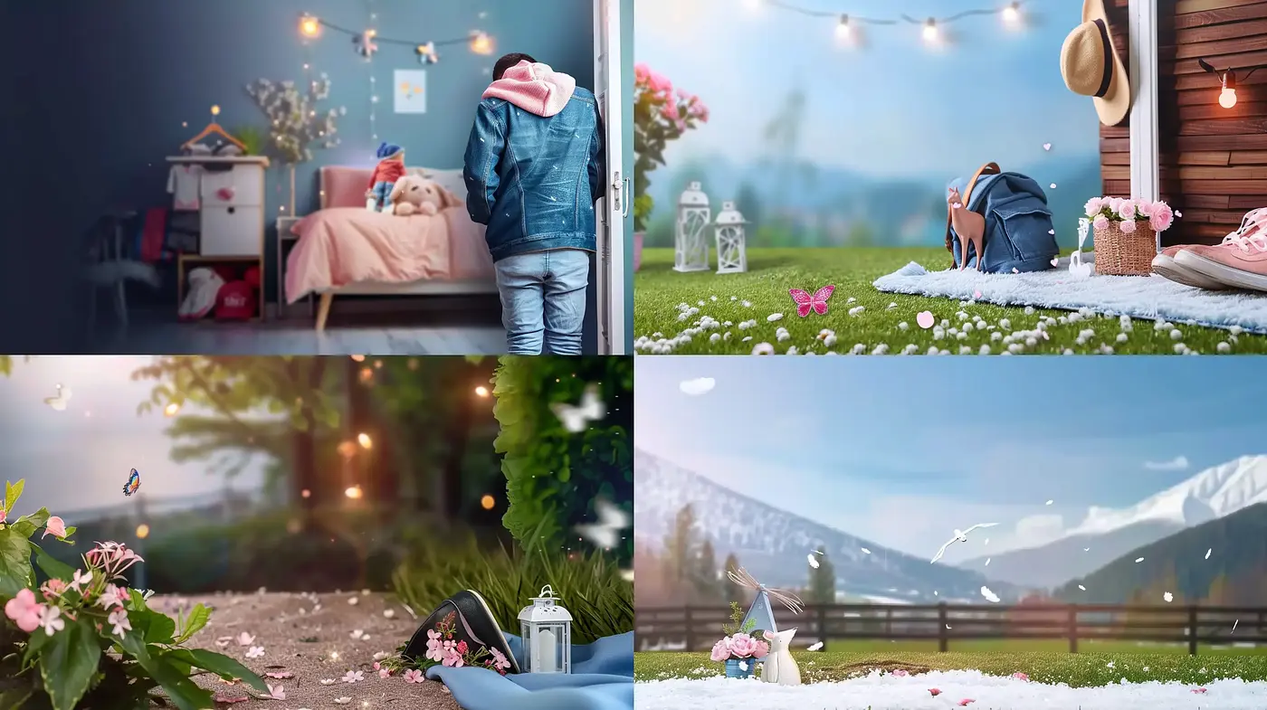 Serene and Whimsical Photorealistic Renderings with a Dreamlike Quality - Midjourney sref style