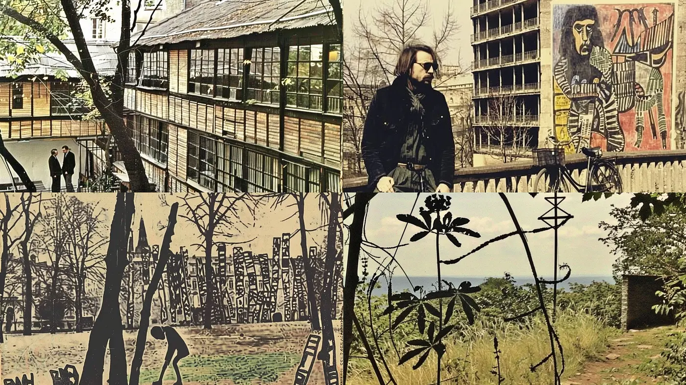 Whimsically Nostalgic Fusion of Past and Illustration - Midjourney sref style