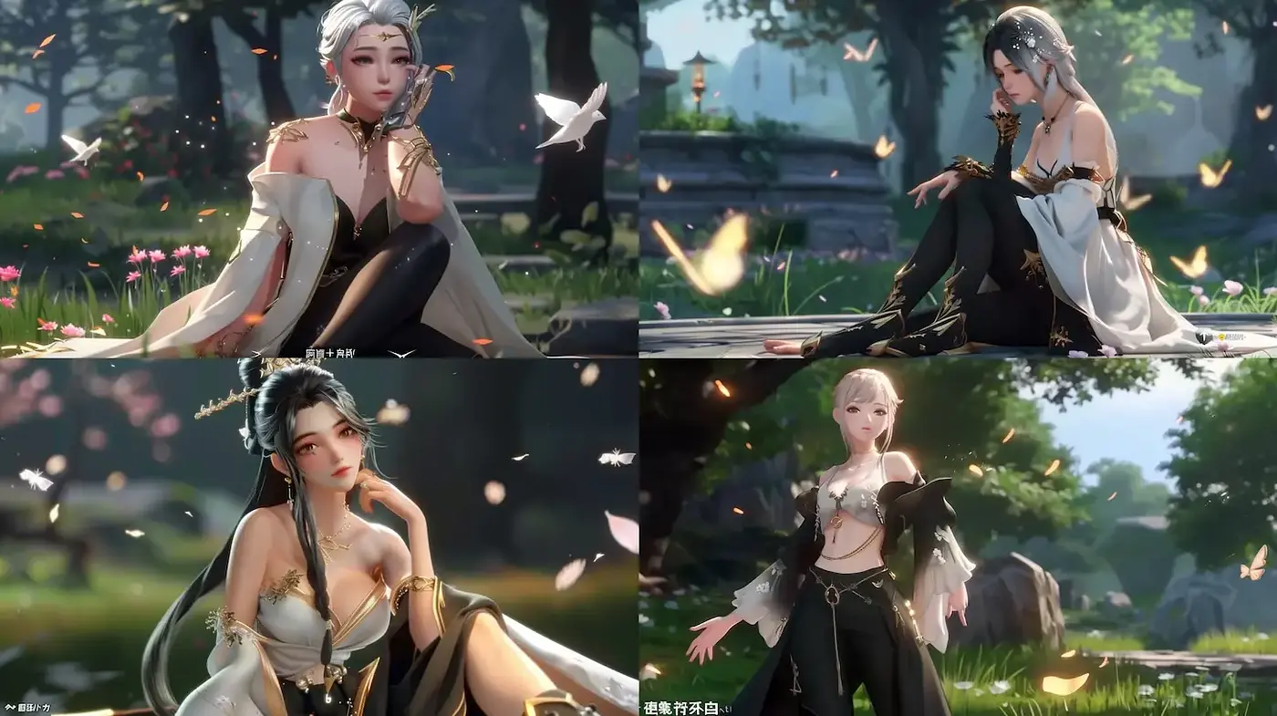 Elegant and Ethereal Fantasy in a Lush Environment - Midjourney sref style