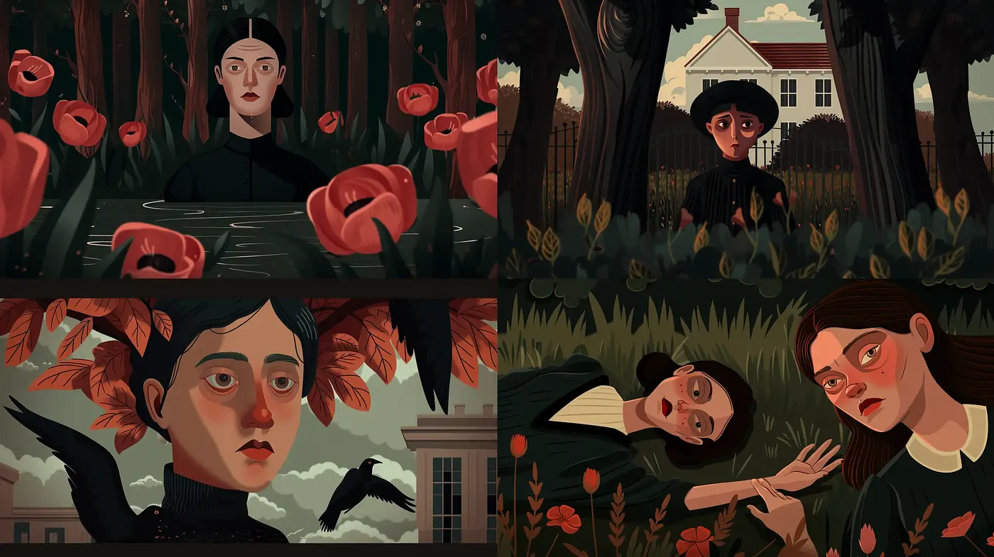 Eerie Autumnal Elegance: A Cohesive Exploration of Dark Pastoral Aesthetics - Midjourney sref style