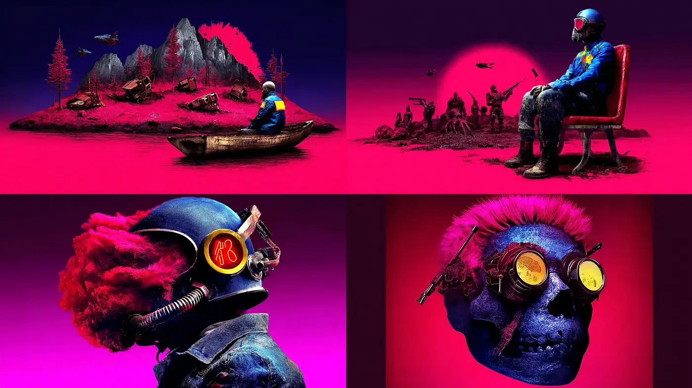 Surrealistic Digital Art with Neon Elements and a Futuristic Vibe - Midjourney sref style