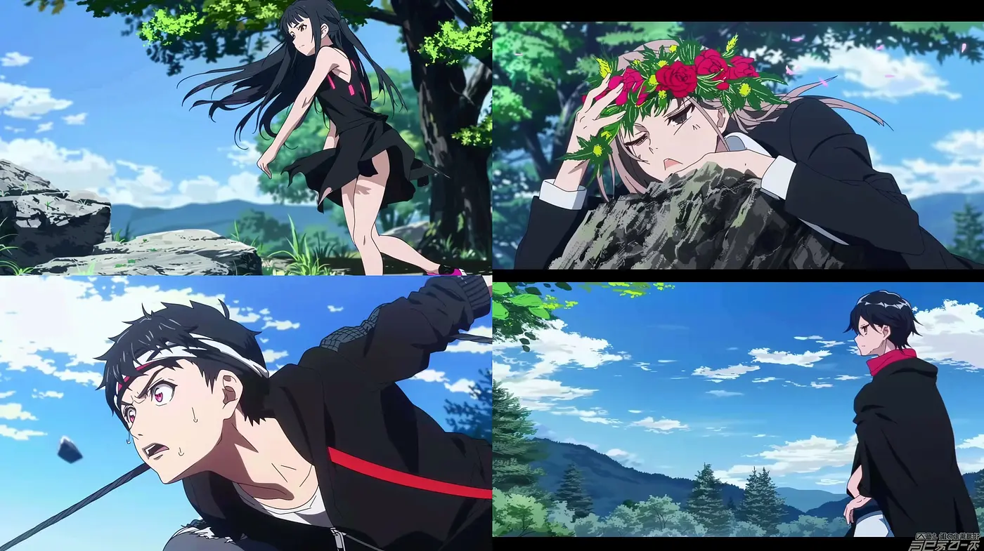 Ethereal Anime Elegance: A Portrait Of Graceful Characters Amidst Serene Nature - Midjourney sref style