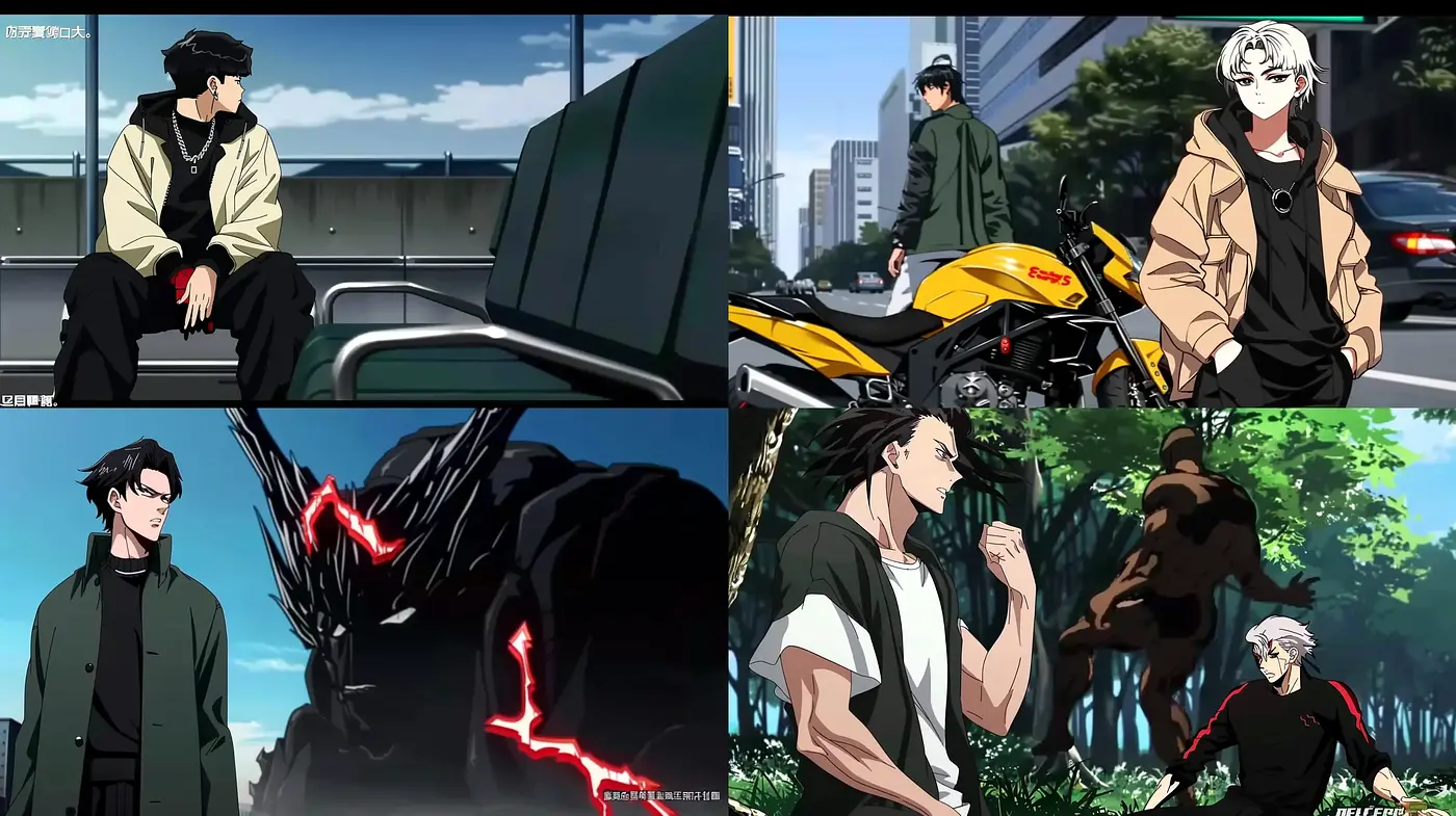 Dynamic Anime Essence with Urban Vigor - Midjourney sref style