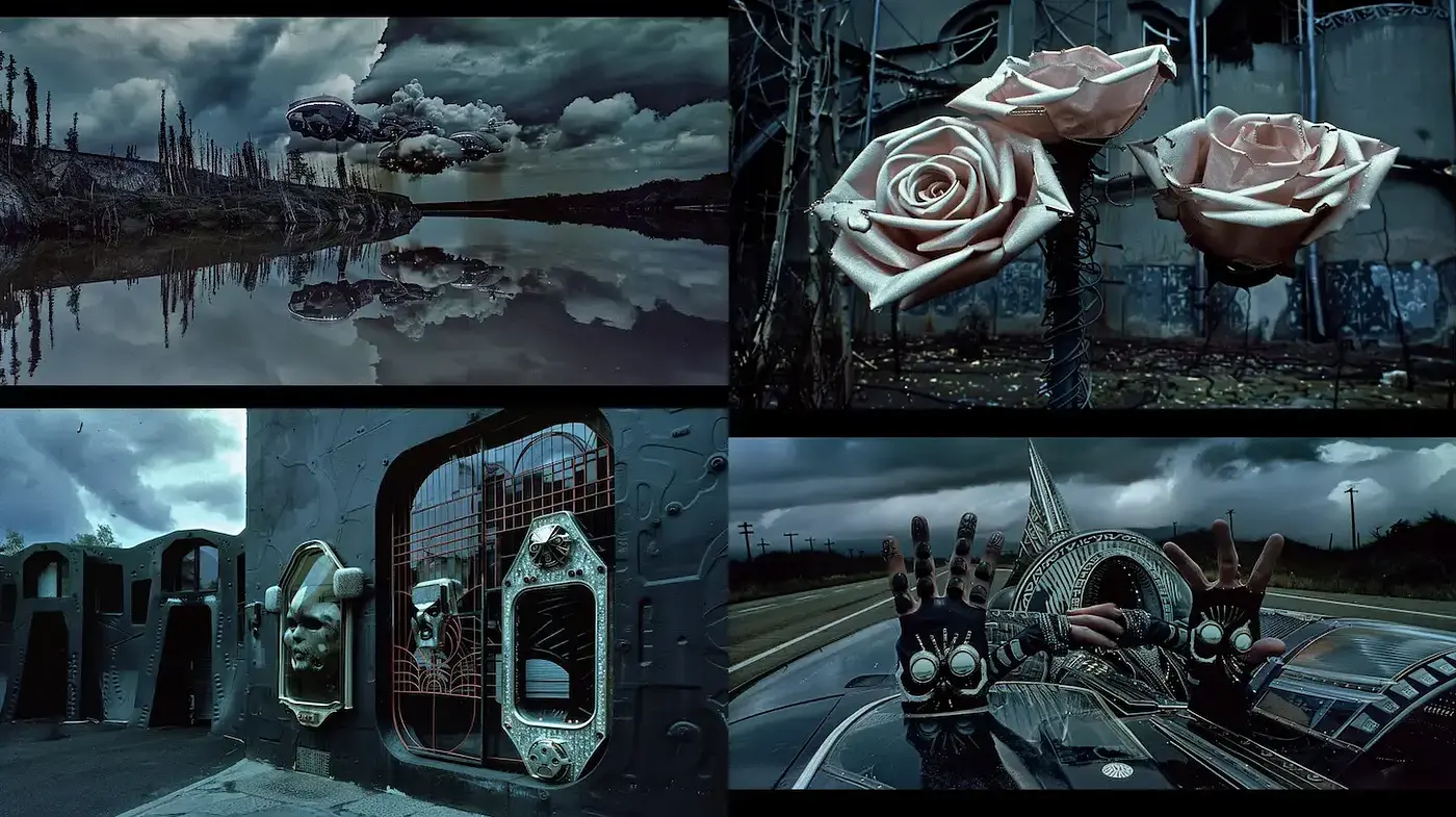 Surreal and haunting aesthetic with a focus on decay and the uncanny - Midjourney sref style