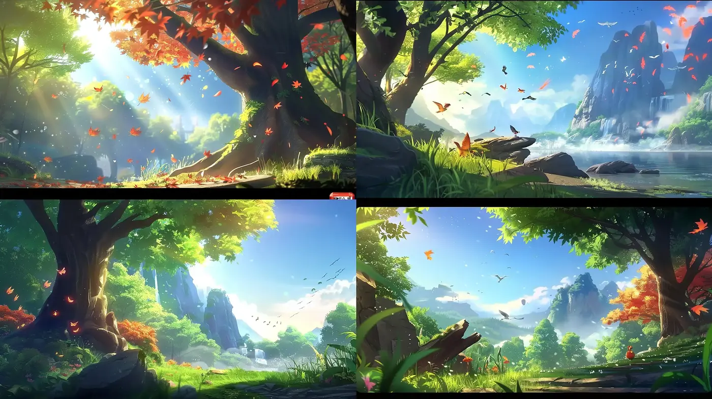 Luminous Ethereal Landscapes Reflecting Serene Fantasy Realms - Midjourney sref style