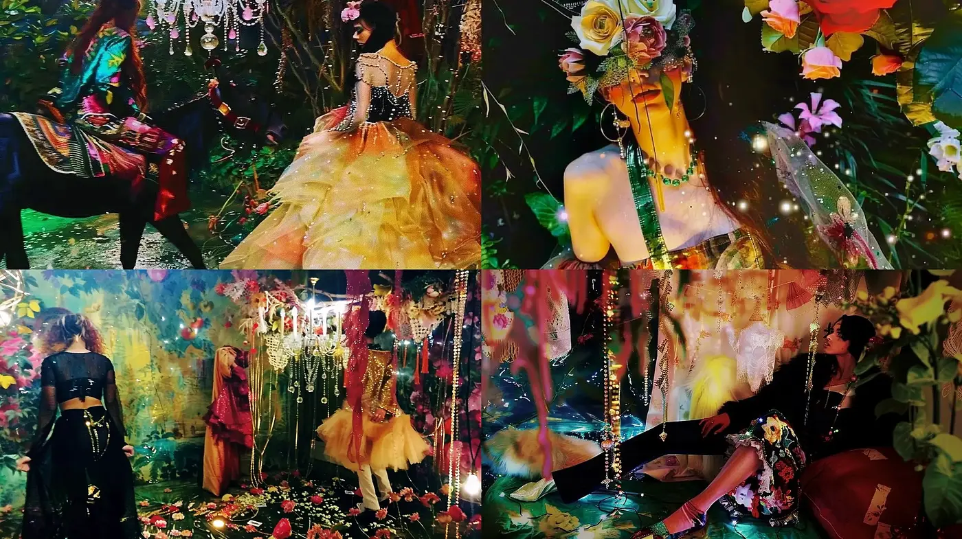 Enchanted Forest Reverie: A Fusion of Ethereal Elegance and Surrealist Dreams - Midjourney sref style
