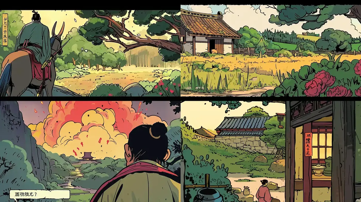 Playful and Vivid Narrative Art Style with Cultural Influences - Midjourney sref style