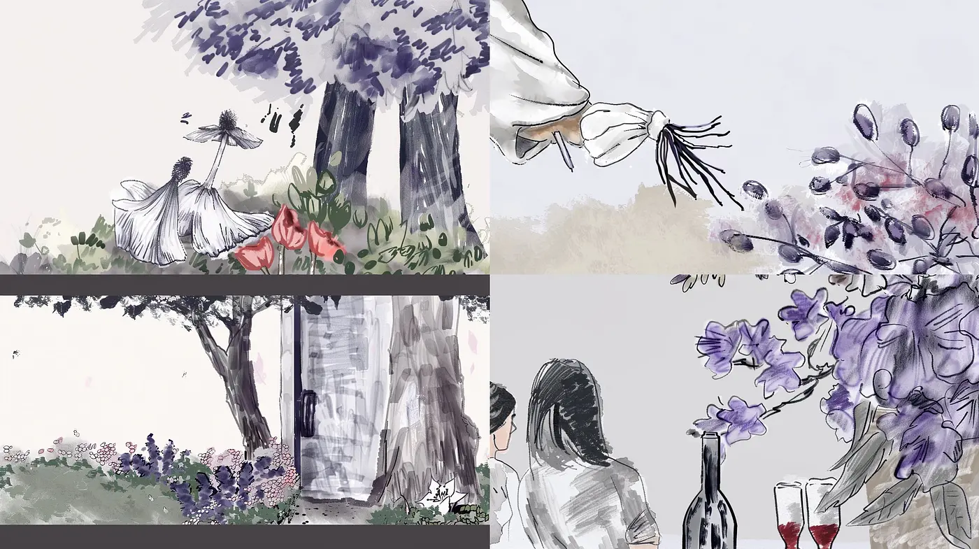 Ethereal Brushstrokes of Whimsical Muted Tones - Midjourney sref style