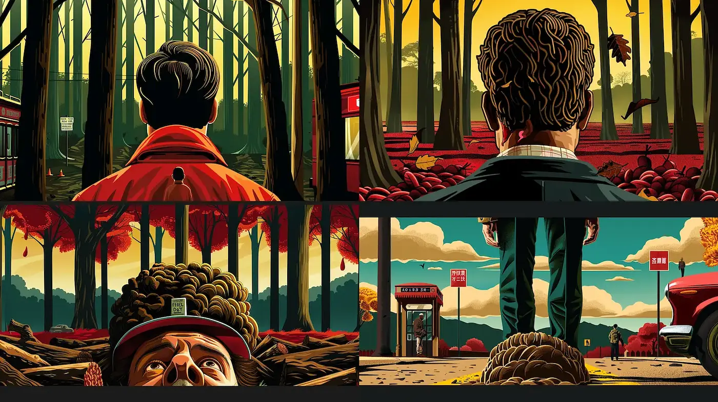 Mysterious and atmospheric narrative with surreal elements - Midjourney sref style