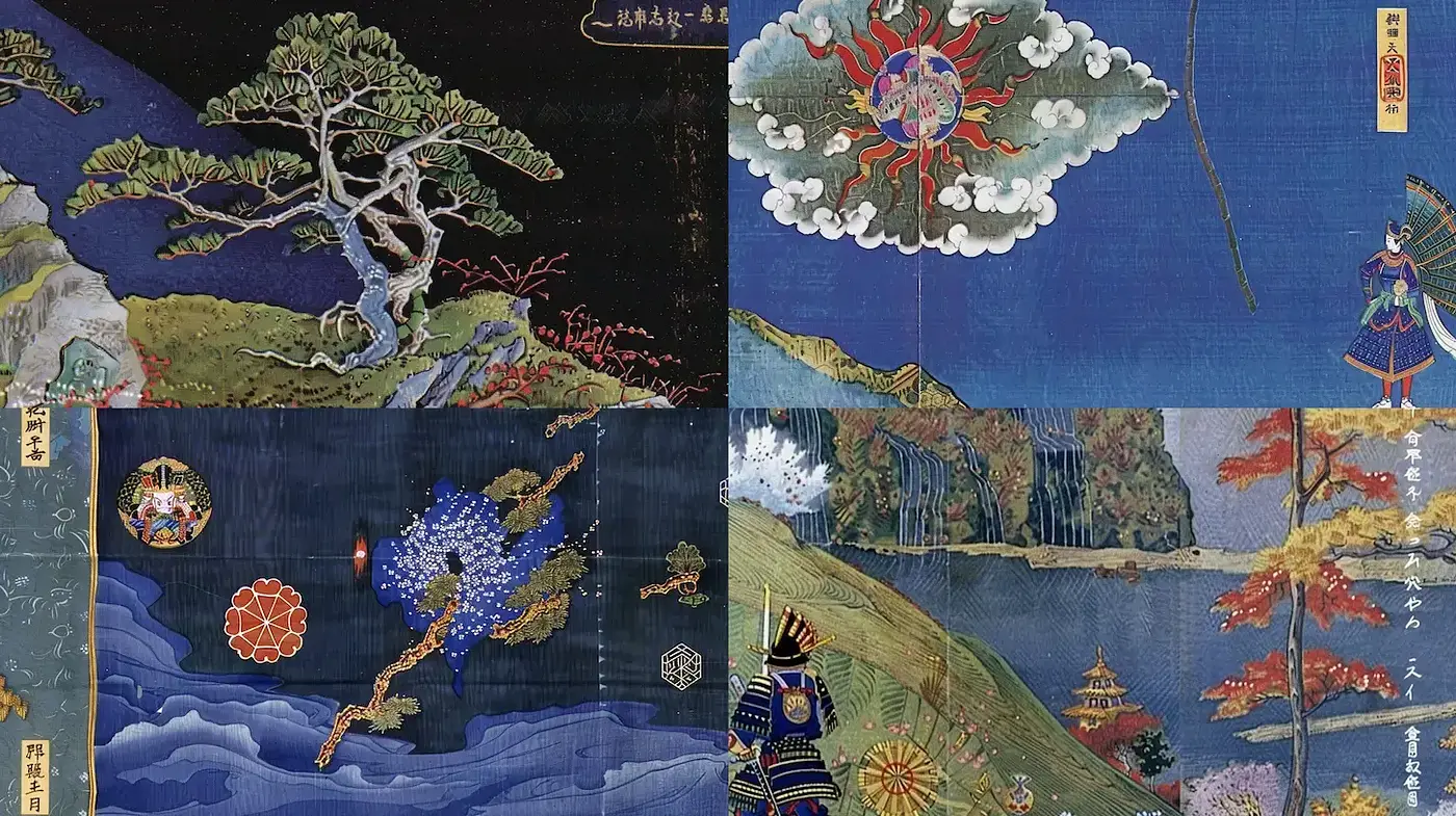 Ethereal Tapestry of Mythical Edo-Inspired Sagas - Midjourney sref style