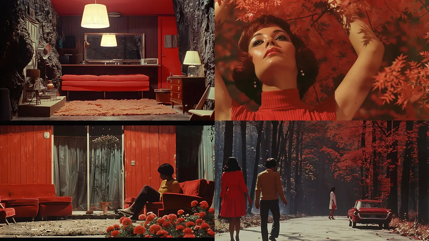 Ethereal Autumnal Hues with a Retro Cinematic Essence - Midjourney sref style